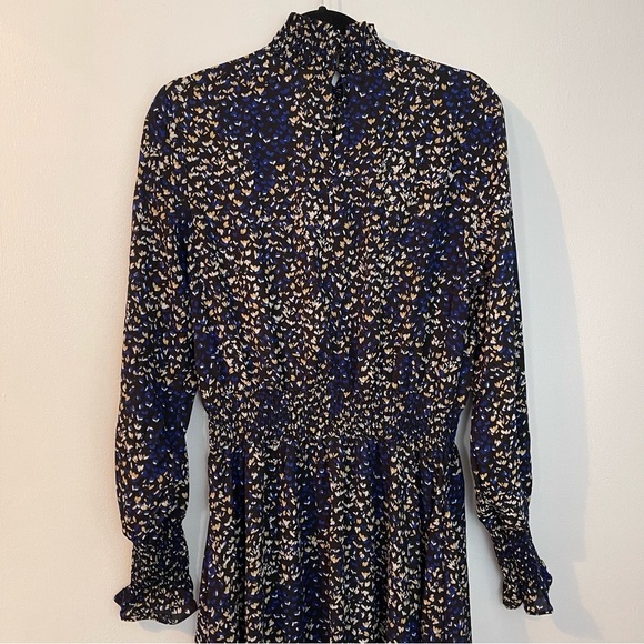 Nanette Lepore Smocked Waist Hi-Lo Midi Dress in Size 12 - Picture 6 of 11